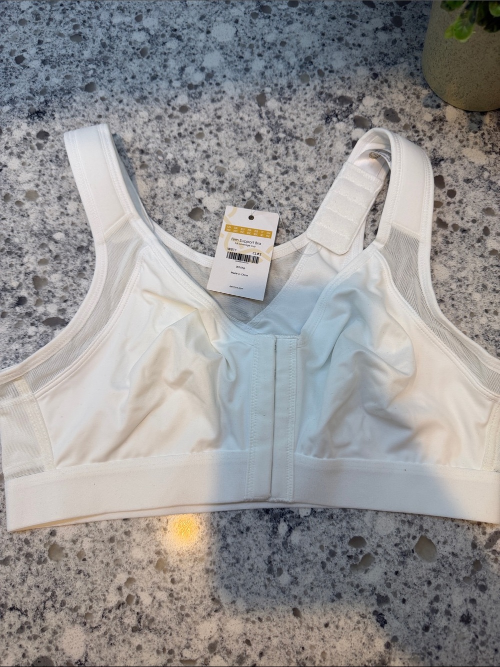 Delimira Firm Support Bra Full Coverage Cup front closure New size 34C white